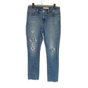 Levi’s 711 Women’s Skinny Distressed Ripped Denim Jeans Size 28
